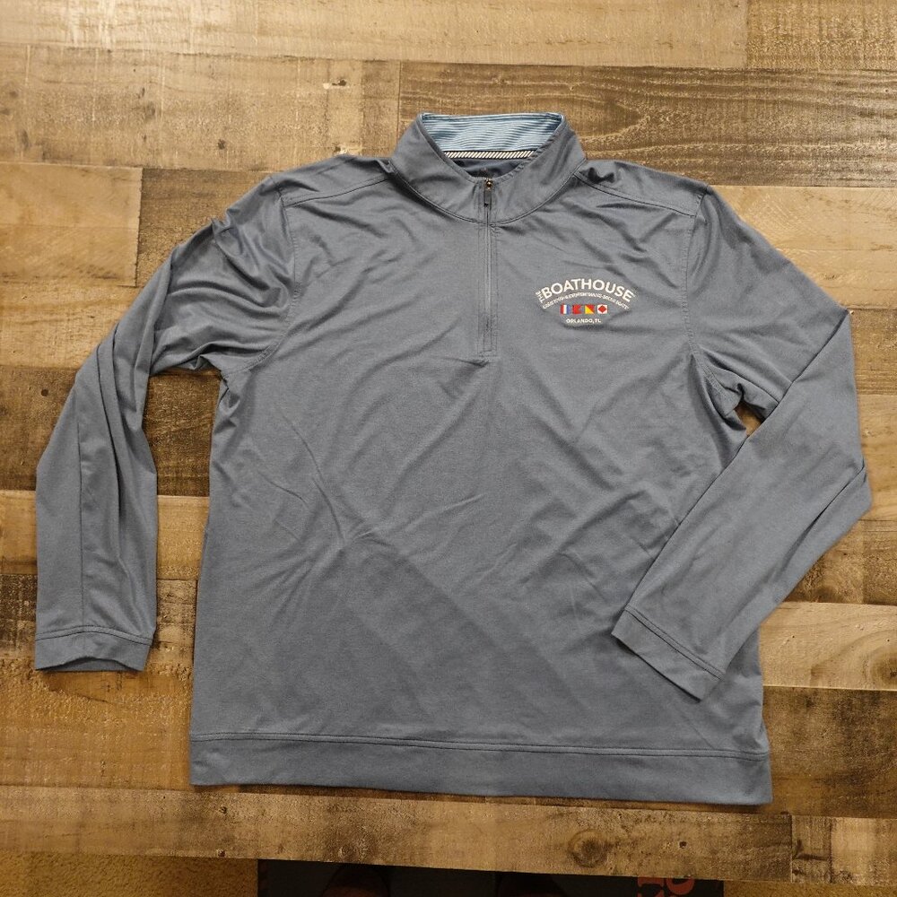Southern Tide Men’s‎ Quarter Zip Pullover XL Blue The Boathouse Orlando Logo
